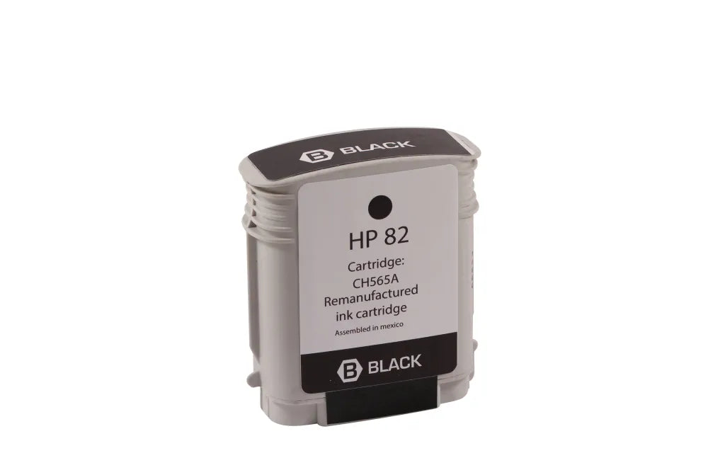 HP 82 (CH565A) high-yield black North American Remanufactured ink cartridge