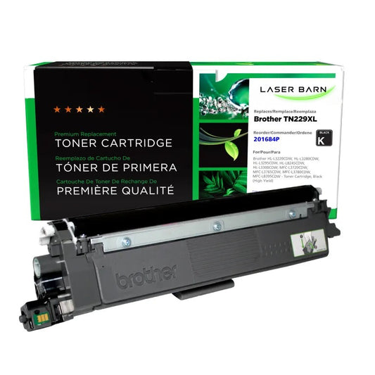 Brother TN229XLBK high-yield black North American Remanufactured toner