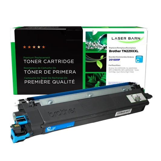 Brother TN229XXLC extra-high-yield cyan North American Remanufactured toner