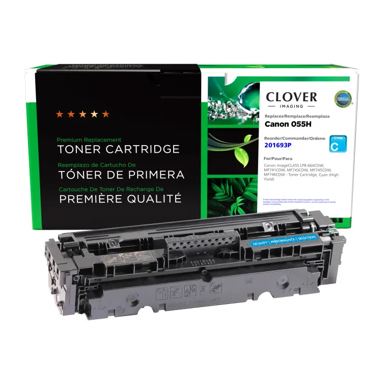 Canon 055HC (3019C001) high-yield cyan North American Remanufactured toner