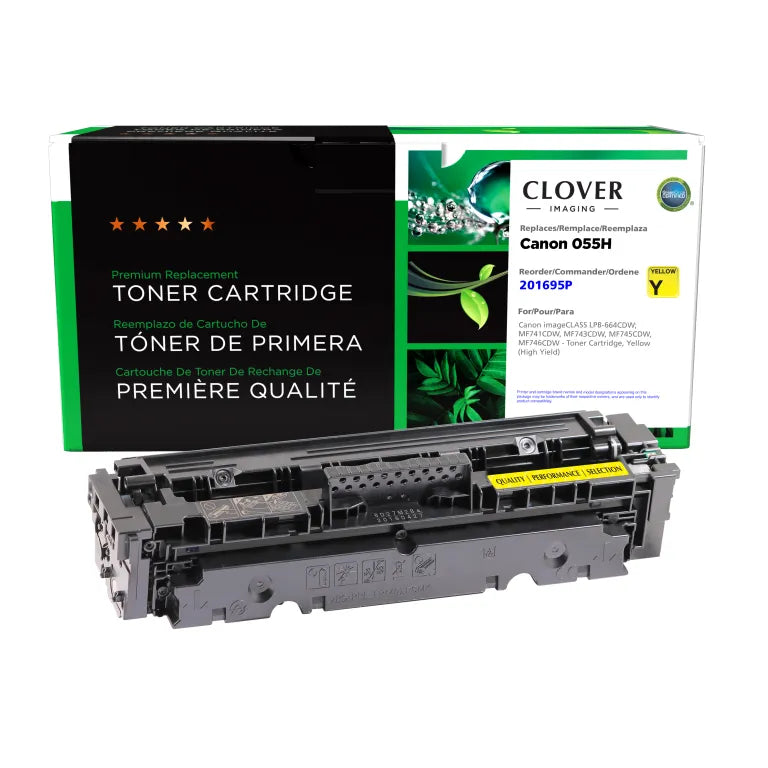 Canon 055HY (3017C001) high-yield yellow North American Remanufactured toner