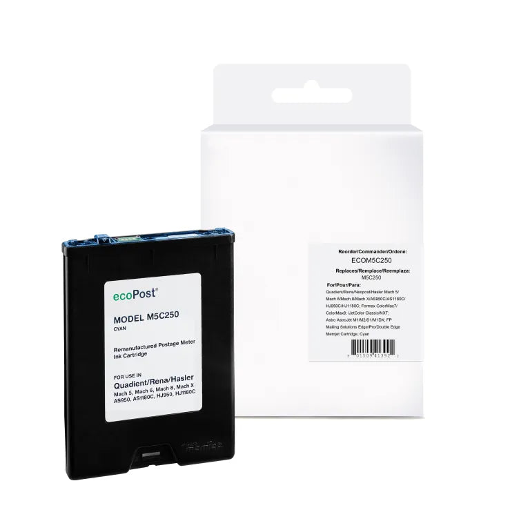 Quadient/Rena M5C250 cyan North American Remanufactured supply