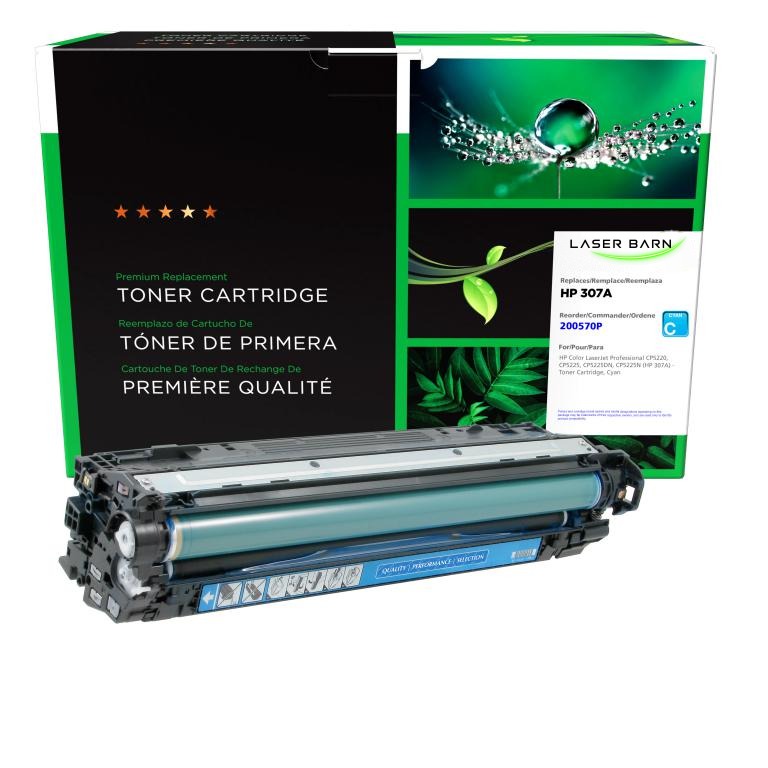 HP 307A CE741A cyan North American Remanufactured toner cartridge