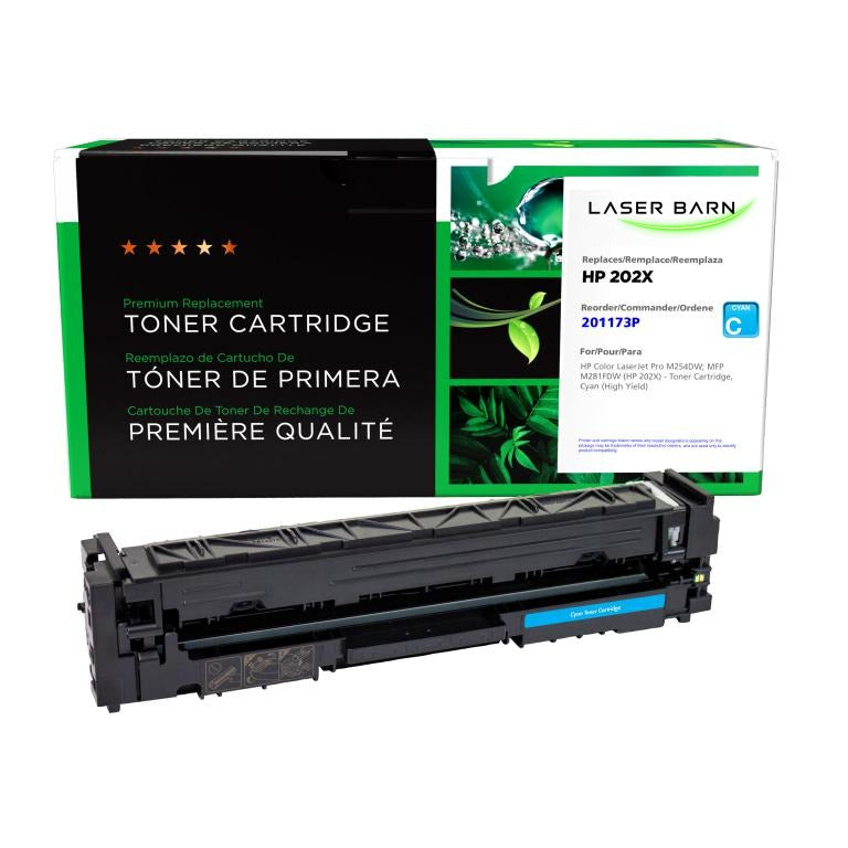 HP 202X CF501X high yield cyan North American Remanufactured toner cartridge