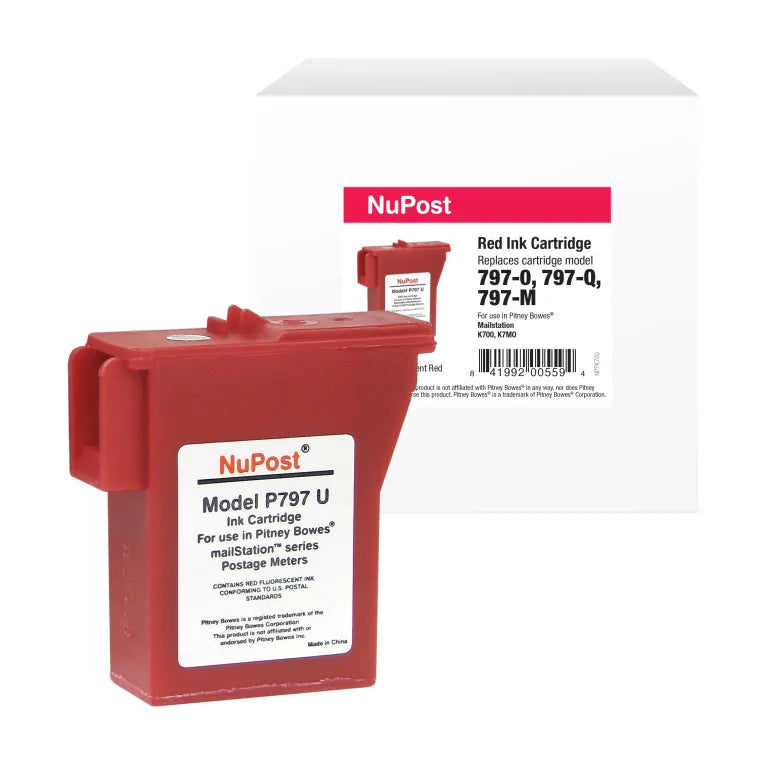 Pitney Bowes 797-0/797-Q/797-M red New Build ink cartridge
