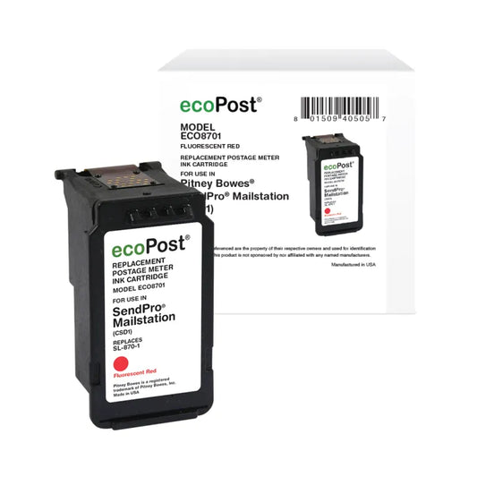 Pitney Bowes SL-870-1 red North American Remanufactured ink cartridge