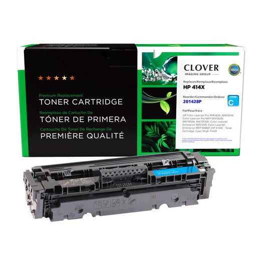 High Yield Cyan Toner Cartridge (New Chip) for HP 414X (W2021X)