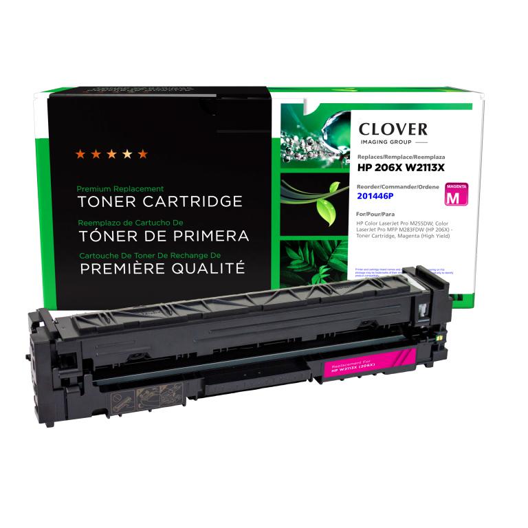 High Yield Magenta Toner Cartridge (New Chip) for HP 206X (W2113X)