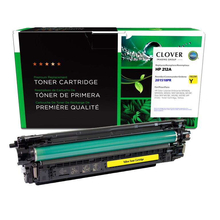 Yellow Toner Cartridge (Reused OEM Chip) for HP 212A (W2122A)