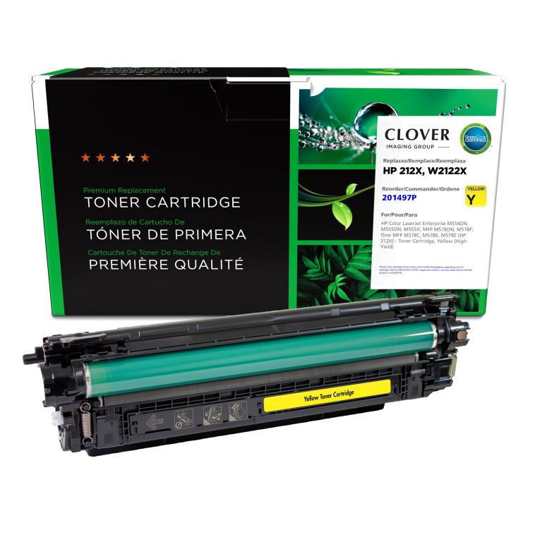 High Yield Yellow Toner Cartridge (New Chip) for HP 212X (W2122X)