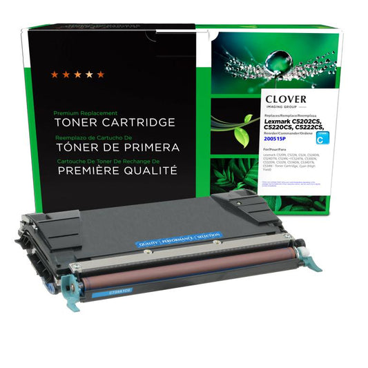 High Yield Cyan Toner Cartridge for Lexmark C520/C522/C524/C534